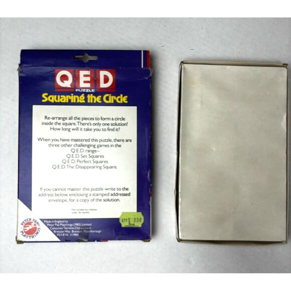 2 Vintage Hi-Q Puzzles Hexed &‎ Squaring Circles Peter Pan Playthings Games NEW - Picture 2 of 5